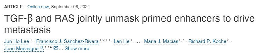 TGF-β和RAS聯(lián)合揭示了驅(qū)動(dòng)轉(zhuǎn)移的啟動(dòng)增強(qiáng)劑
TGF-β和RAS聯(lián)合揭示了驅(qū)動(dòng)轉(zhuǎn)移的啟動(dòng)增強(qiáng)劑