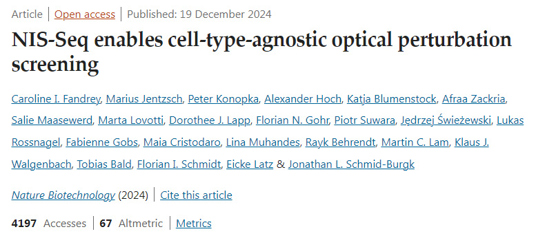 NIS-Seq實現(xiàn)了與細胞類型無關的光學擾動篩選