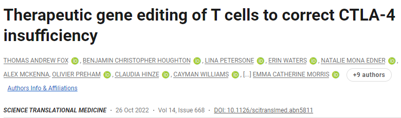 新研究發(fā)現(xiàn)用基因編輯技術修復免疫細胞的缺陷