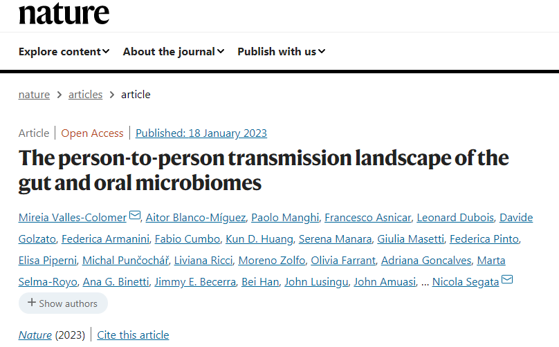 研究提出與微生物群功能紊亂有關(guān)的疾病可能在一定程度上具有傳染性