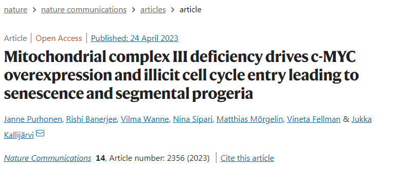 研究發(fā)現線粒體疾病可通過限制過度細胞增殖來治療