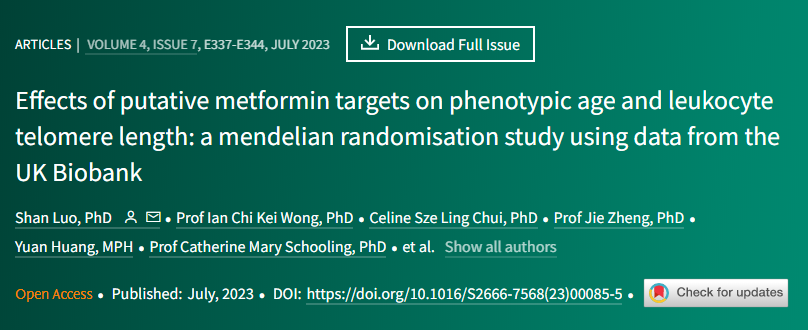 研究證明二甲雙胍可能通過靶向GPD1和AMPKγ2 (PRKAG2)促進健康衰老 研究證明二甲雙胍可能通過靶向GPD1和AMPKγ2 (PRKAG2)促進健康衰老