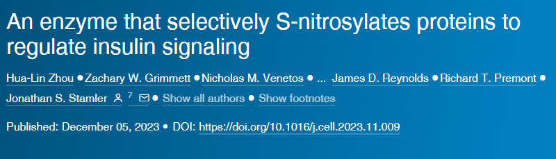 導(dǎo)一種選擇性S-亞硝化蛋白質(zhì)以調(diào)節(jié)胰島素信號傳導(dǎo)的酶
