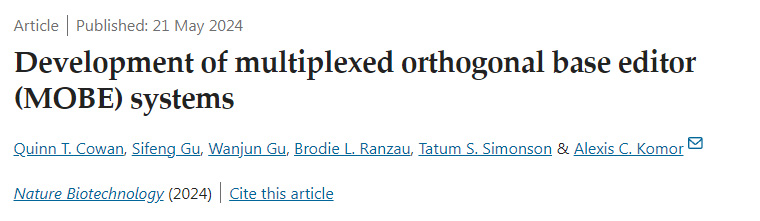 多路正交堿基編輯器（MOBE）系統(tǒng)的開(kāi)發(fā)